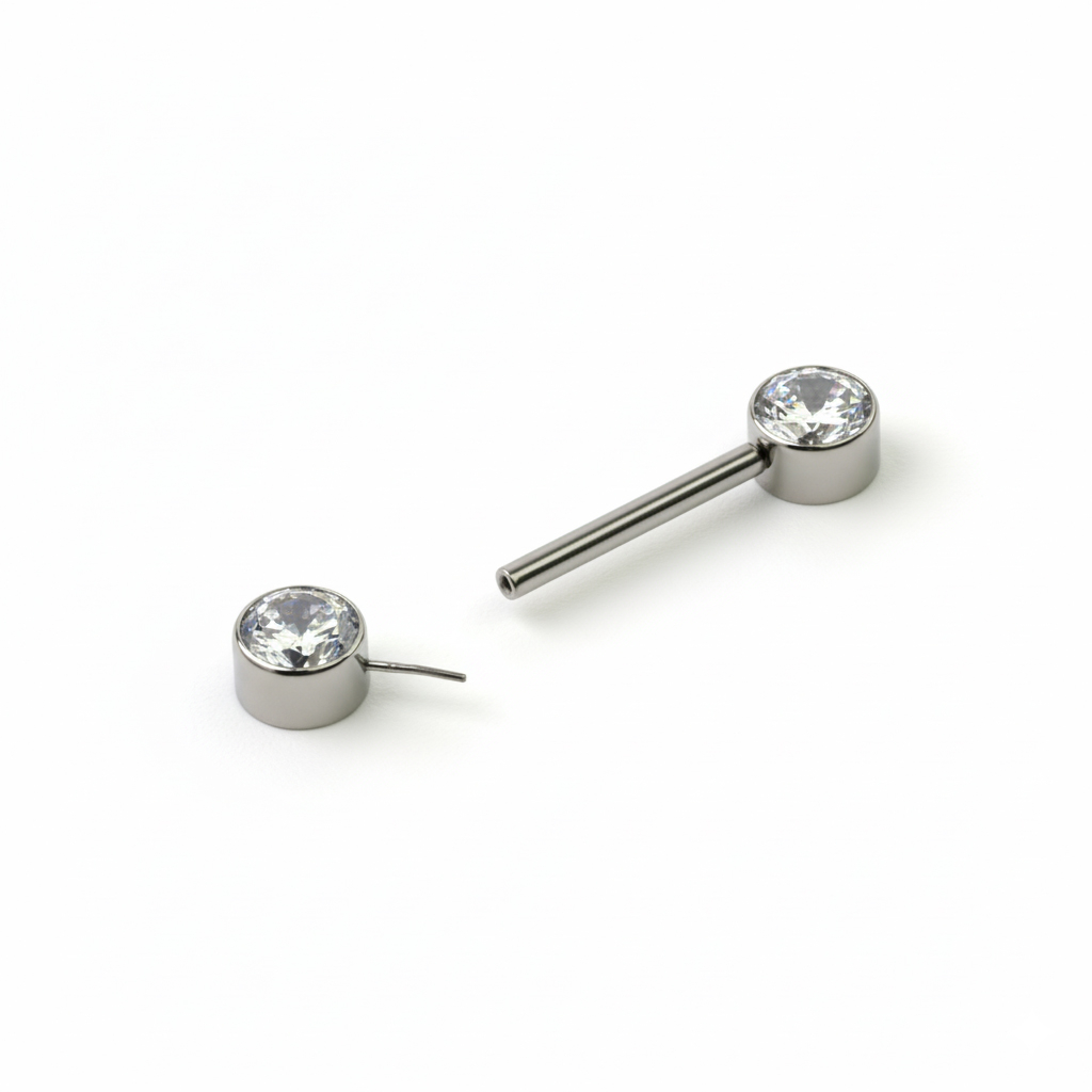 Bröstvårta barbell av titan