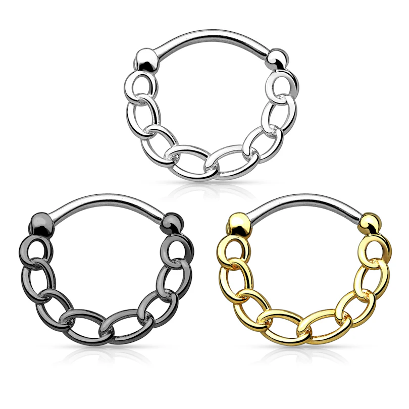 Septumpiercing med kedja