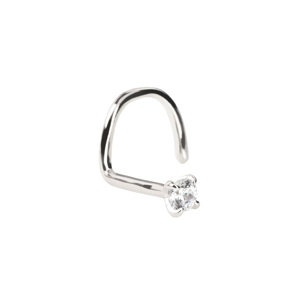 14 karats guld nässkruv med sten