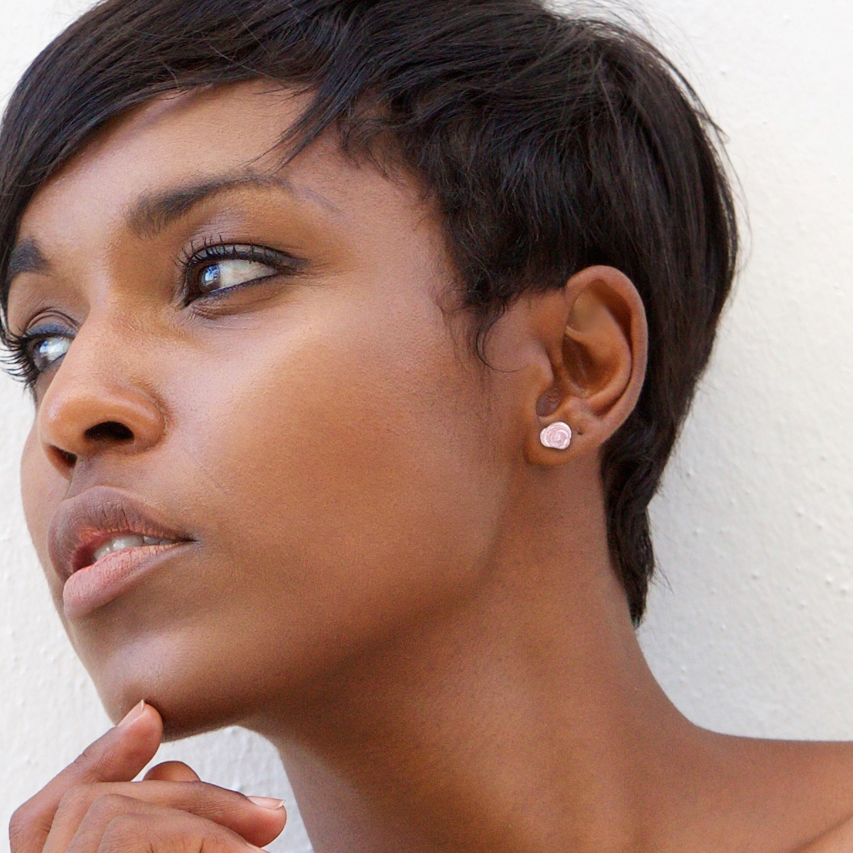 Plugg av rosenkvarts med ros