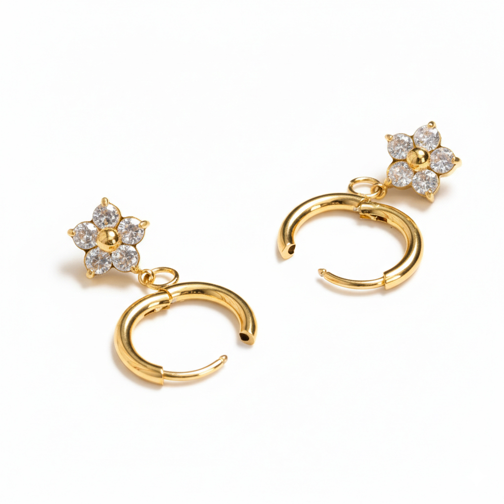 Par av ringar med blomberlock