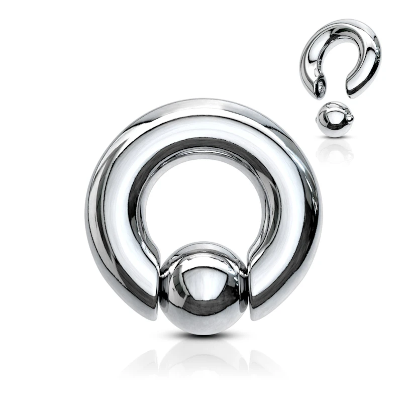 Stor Captive Bead Ring med pop-out kula