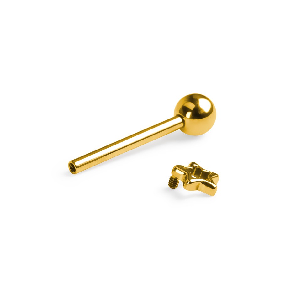 Tungbarbell i titan med stjärna