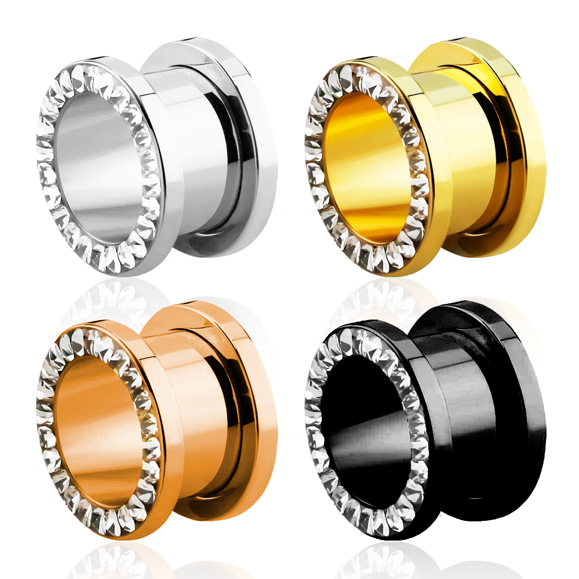 Tunnel med stenkant och skruvgänga